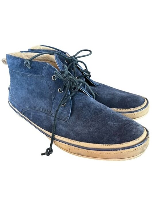John Varvatos Star USA Redding Navy Blue Suede Chukka Boots Size 9.5 M main image 4